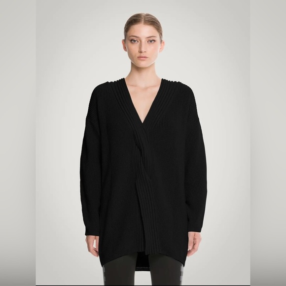 Wolford Sweaters - Wolford Braid Knit Merino Wool Top Black Size S NWT